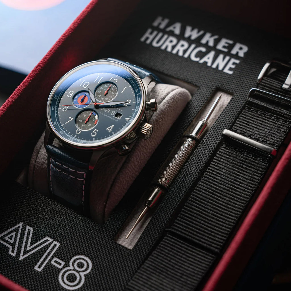 AVI-8 Hawker Hurricane Classic Chronograph Blue Watch