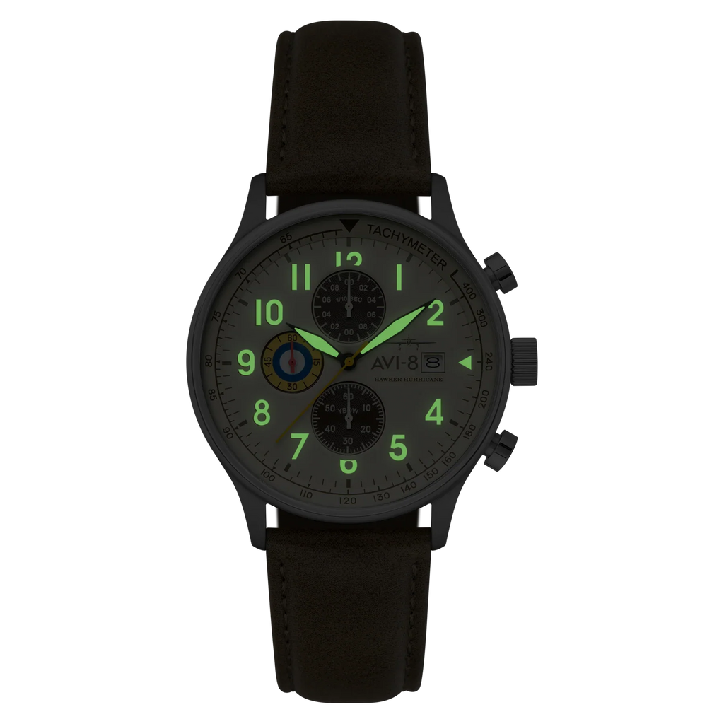 AVI-8 Hawker Hurricane Classic Chronograph Khaki Green Watch