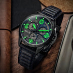 AVI-8 P-51 Mustang Blakeslee Chronograph Blue Dial Leather Watch