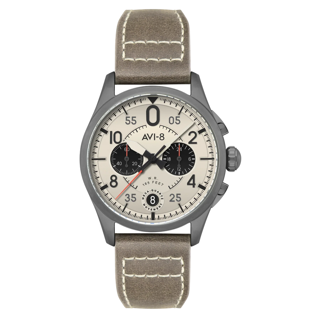 AVI-8 Spitfire Lock Chronograph Grey Cream Watch