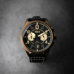 AVI-8 Spitfire Lock Chronograph Black Dial Bronze Case Watch