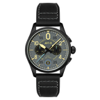 AVI-8 Spitfire Lock Men's Grey Black Chronograph Watch