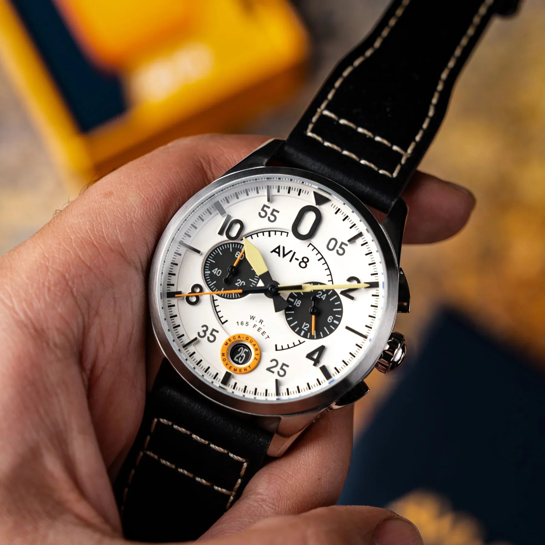 AVI-8 Spitfire Lock Imperial War Museums Edition White Chronograph Watch