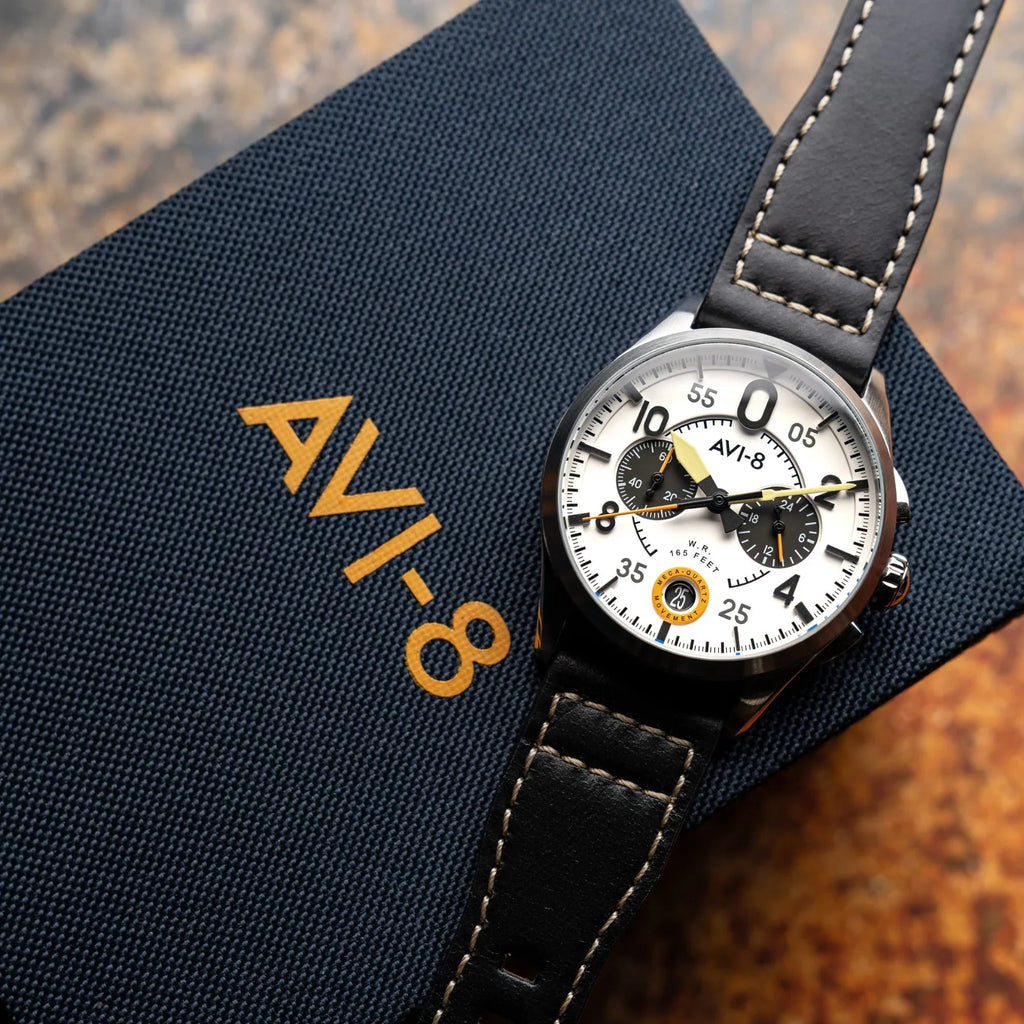 AVI-8 Spitfire Lock Imperial War Museums Edition White Chronograph Watch