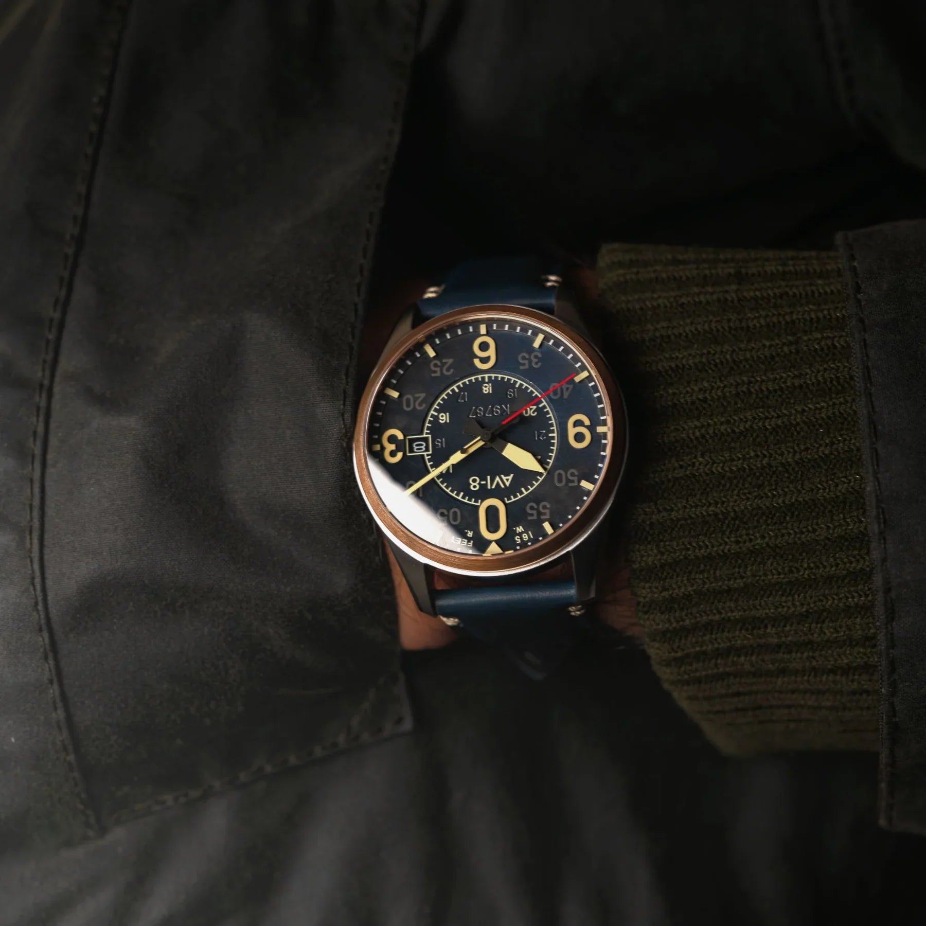AVI-8 Spitfire Smith Men's Blue Automatic Watch
