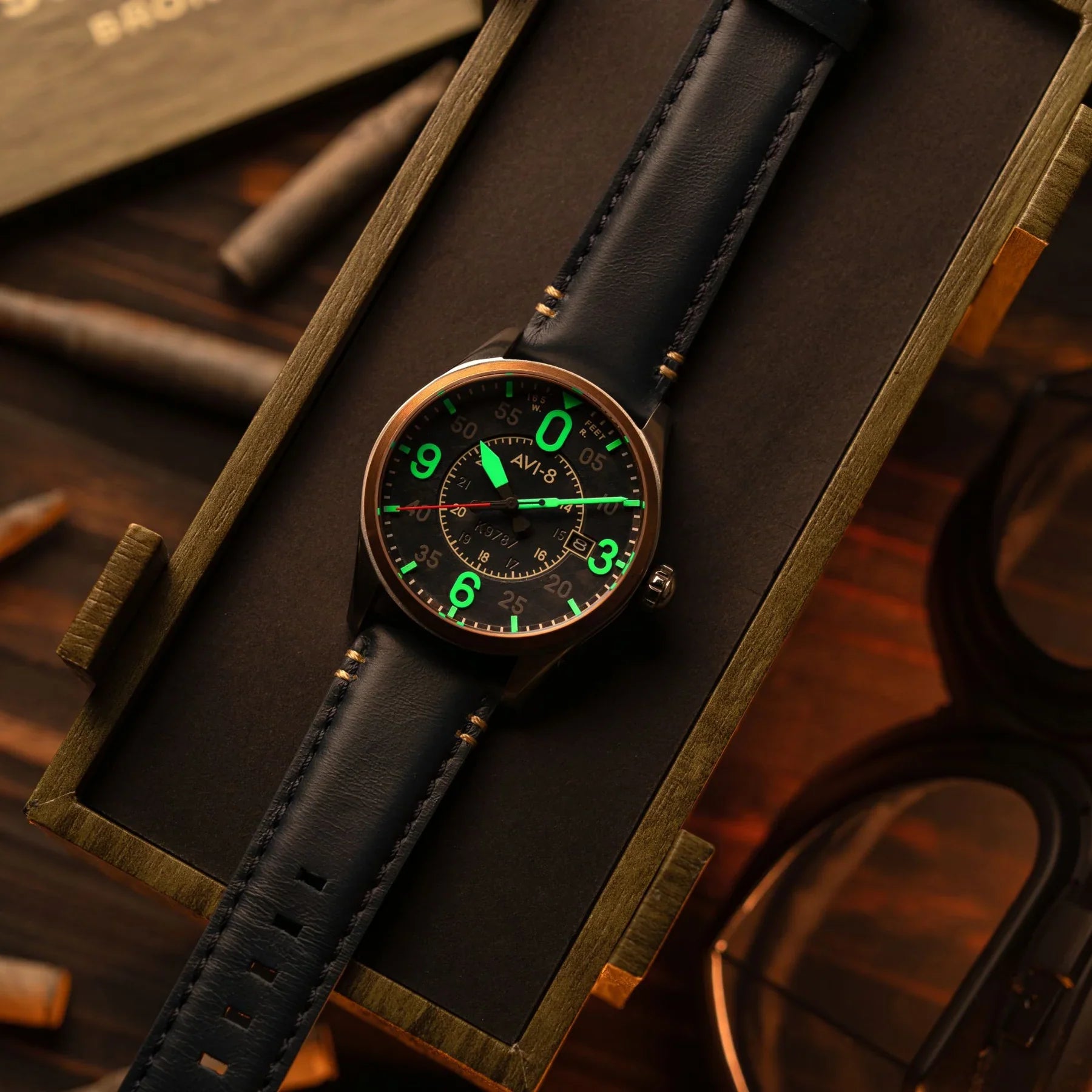 AVI-8 Spitfire Smith Men's Blue Automatic Watch