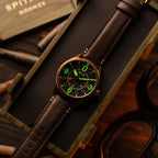 AVI-8 Spitfire Smith Bronze Black Dial Brown Strap Automatic Watch