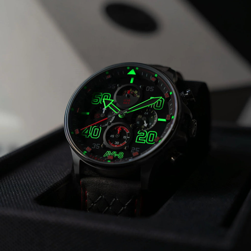 AVI-8 Hawker Typhoon Coningham Men's Black Chronograph Watch