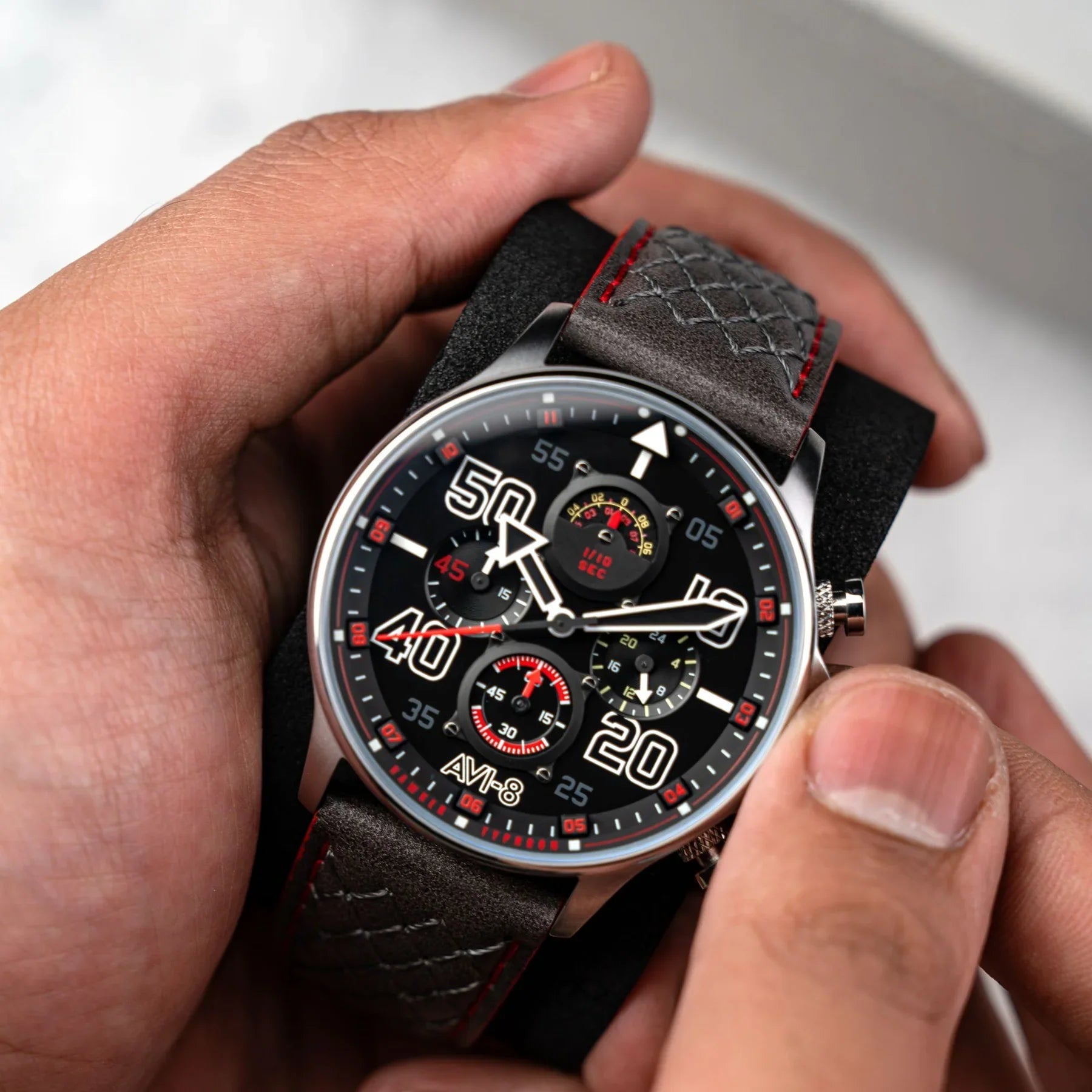 AVI-8 Hawker Typhoon Coningham Men's Black Chronograph Watch