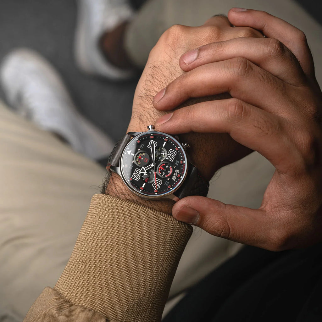 AVI-8 Hawker Typhoon Coningham Men's Black Chronograph Watch