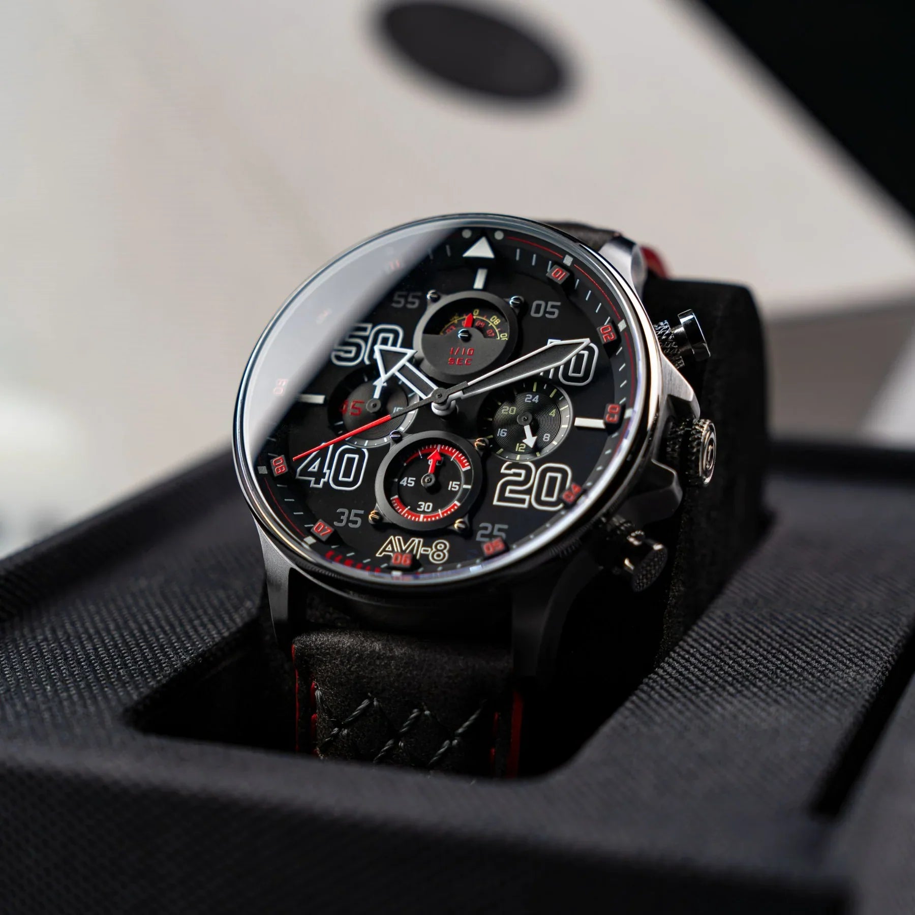 AVI-8 Hawker Typhoon Coningham Men's Black Chronograph Watch