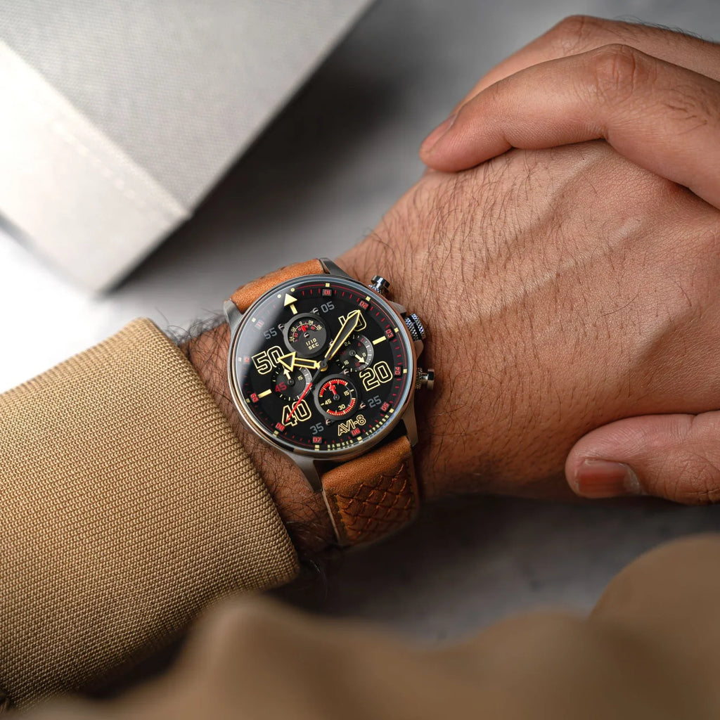 AVI-8 Hawker Typhoon Coningham Men's Black Chronograph Watch