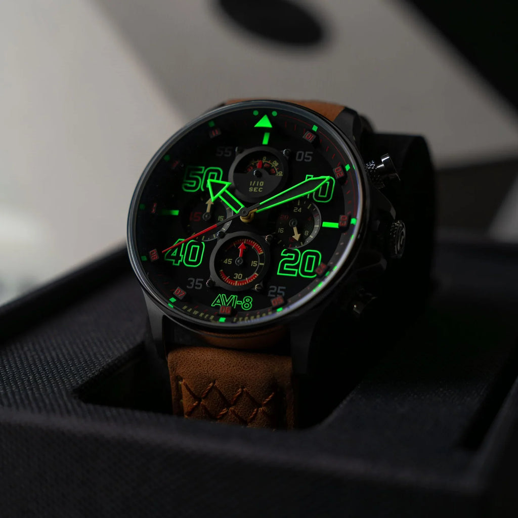 AVI-8 Hawker Typhoon Coningham Men's Black Chronograph Watch