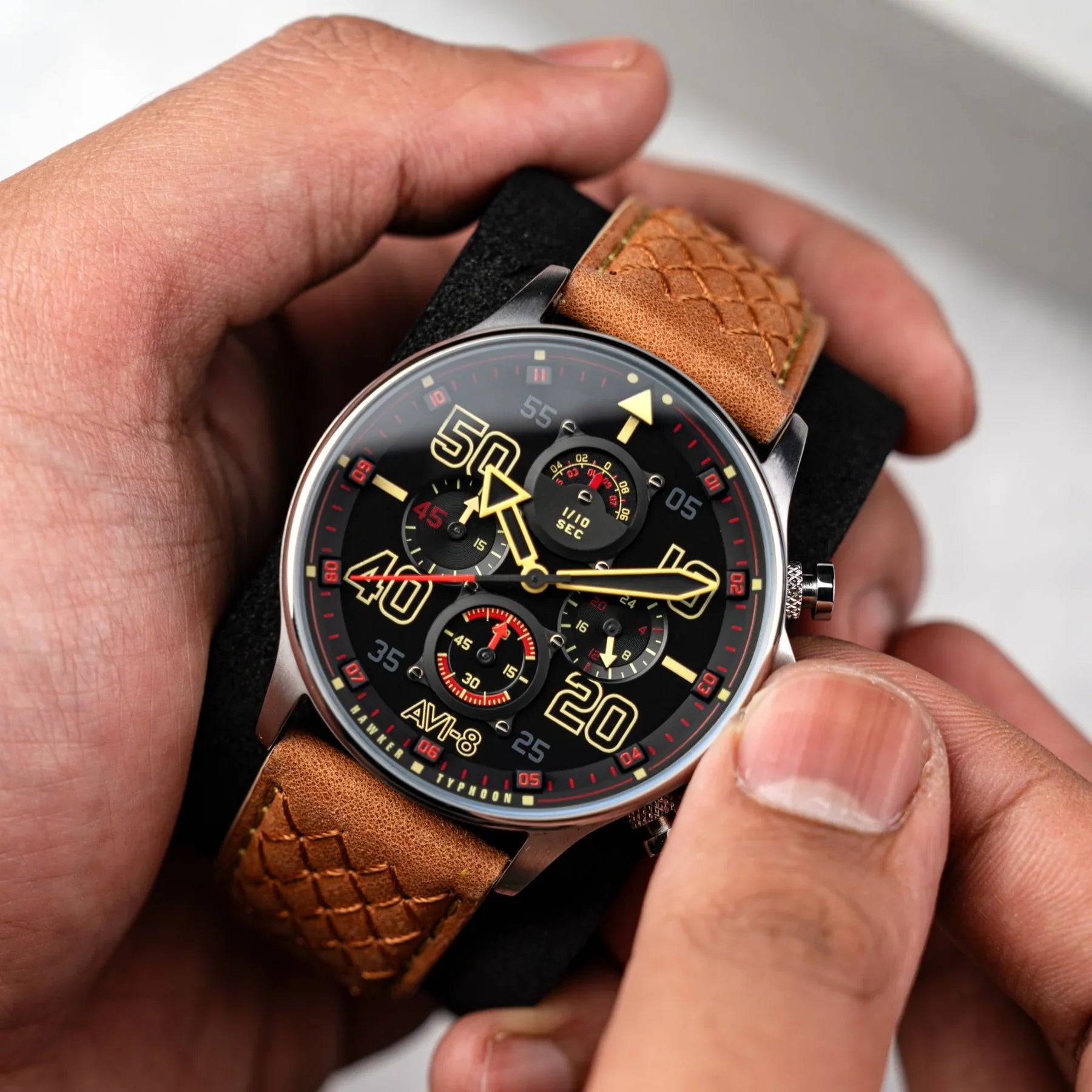 AVI-8 Hawker Typhoon Coningham Men's Black Chronograph Watch