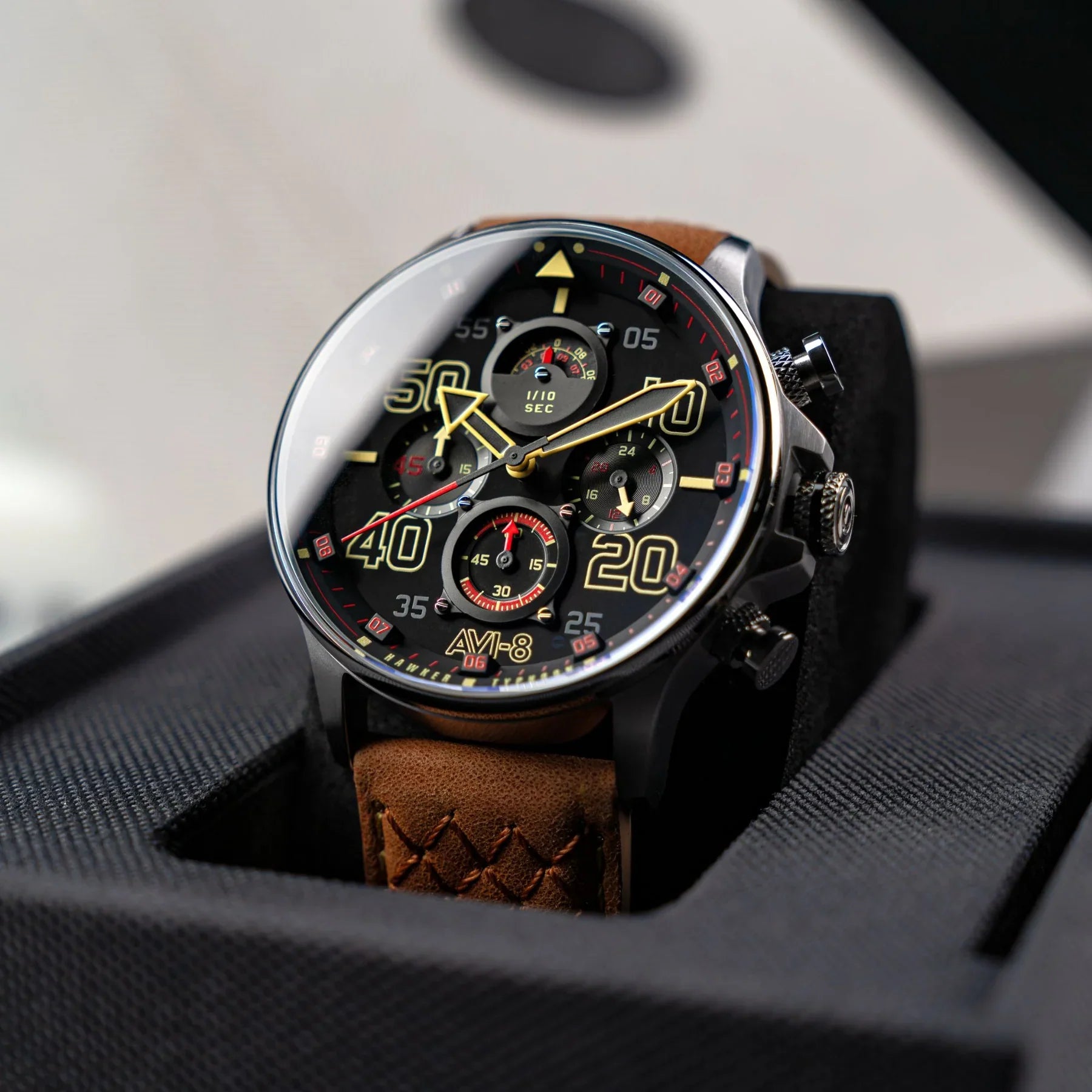 AVI-8 Hawker Typhoon Coningham Men's Black Chronograph Watch