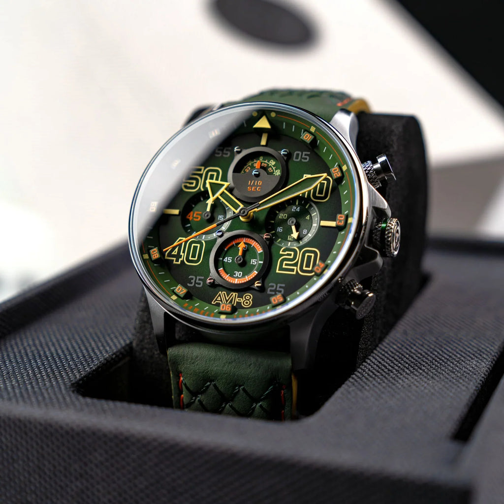 AVI-8 Hawker Typhoon Coningham Men's Green Chronograph Watch