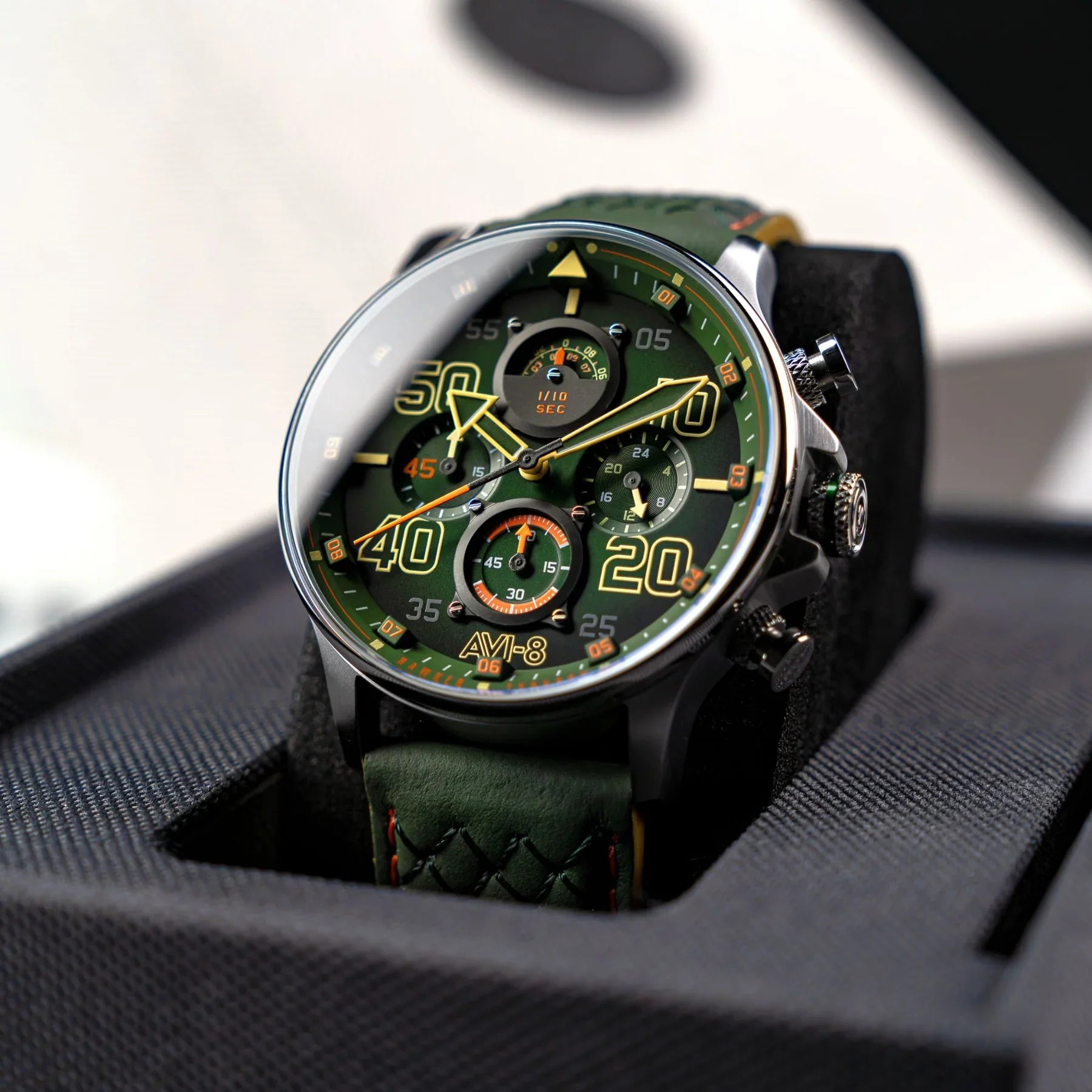 AVI-8 Hawker Typhoon Coningham Men's Green Chronograph Watch