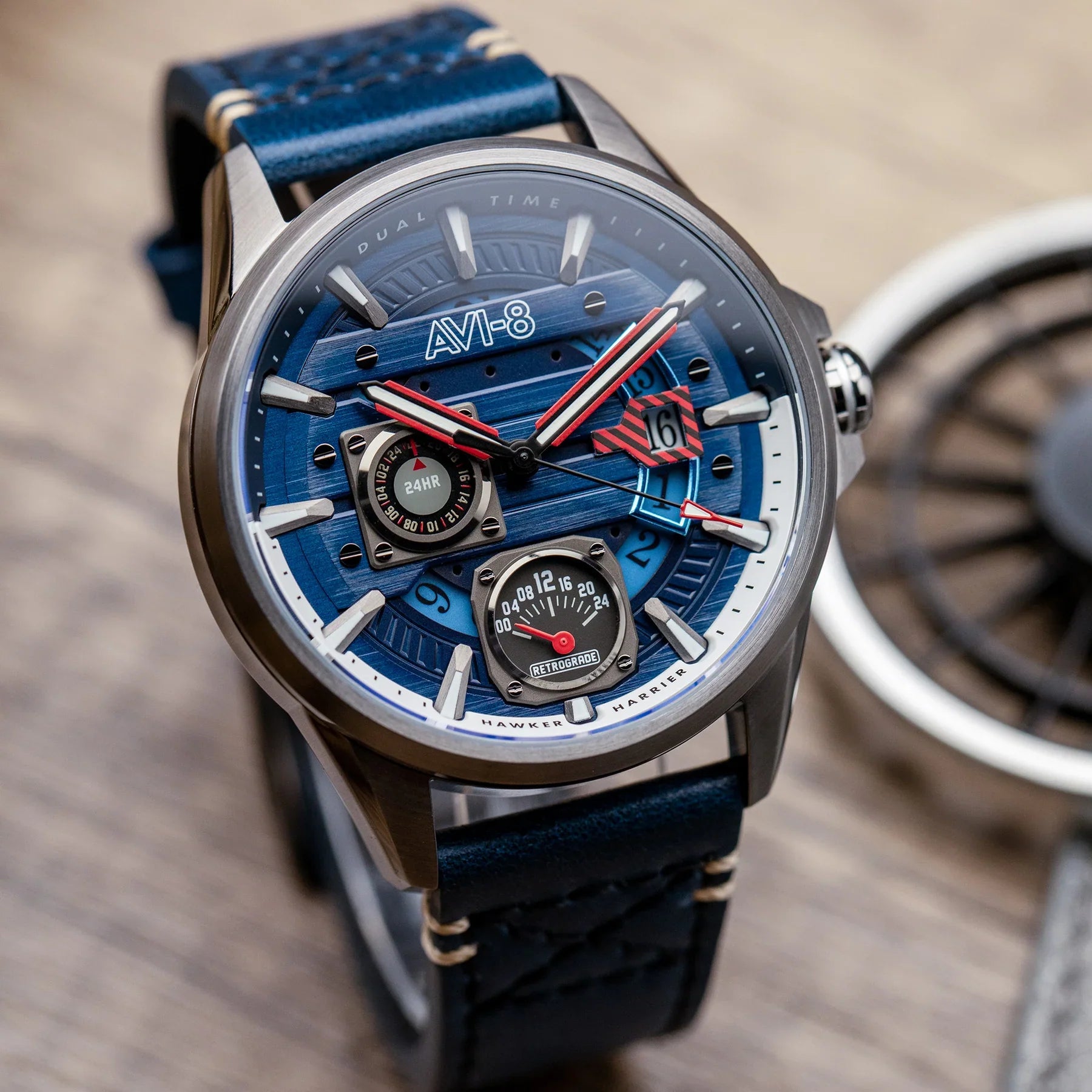 AVI-8 Hawker Harrier Farley Blue Mens Watch