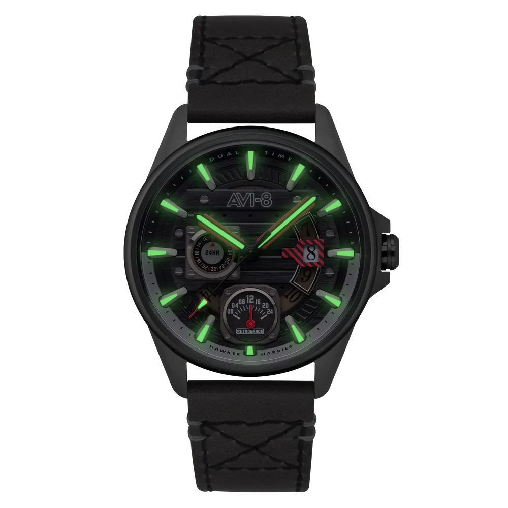 AVI-8 Pilot Hawker Harrier Farley Black Men's Watch