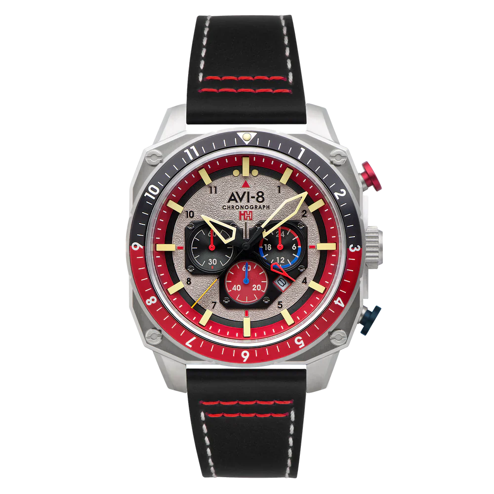 AVI-8 Hawker Hunter Atlas Men's Red Watch