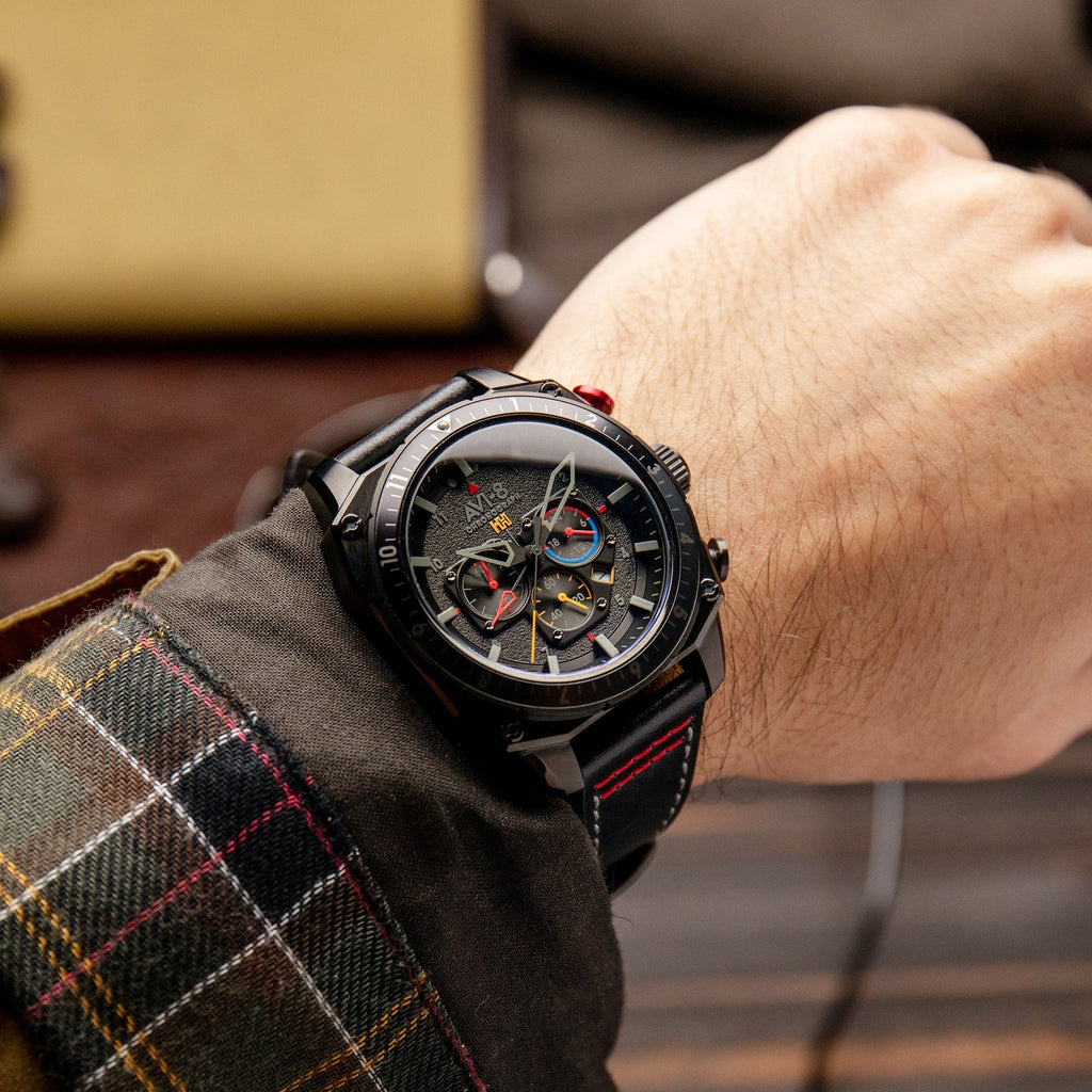 AVI-8 Hawker Hunter Atlas Dual Black Mens Watch