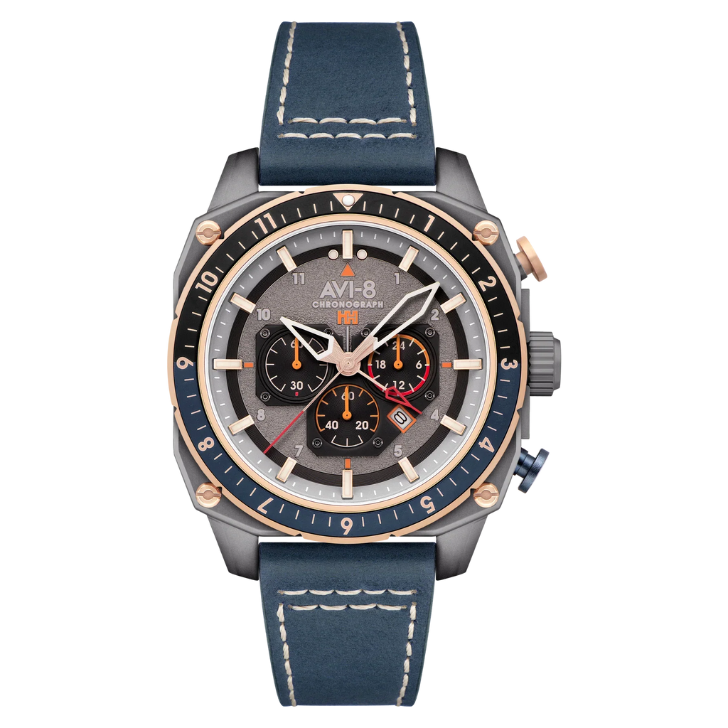 AVI-8 Hawker Hunter Atlas Men's Grey Blue Chronograph Watch