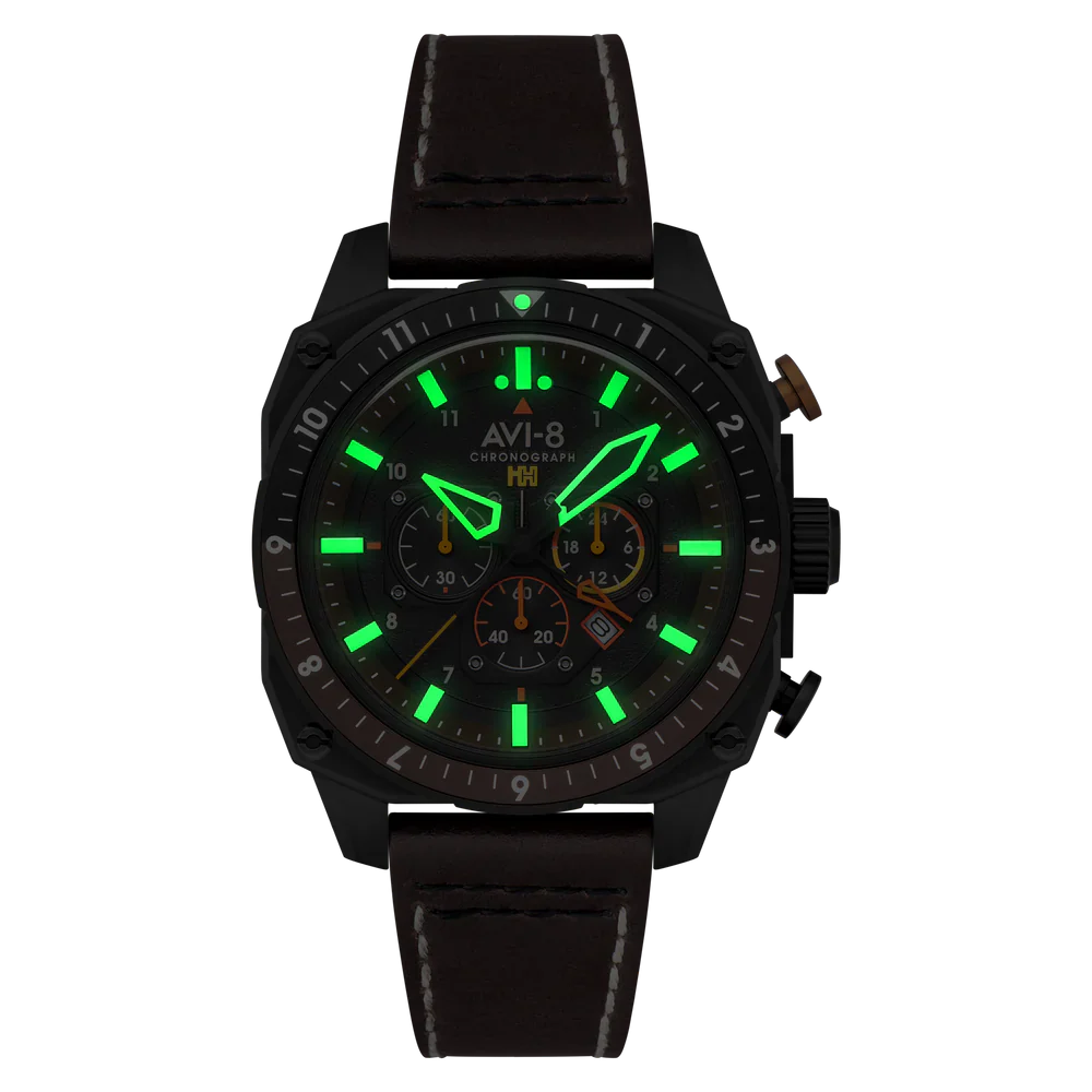 AVI-8 Hawker Hunter Atlas Black Brown Men's Watch