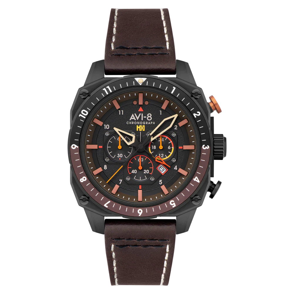 AVI-8 Hawker Hunter Atlas Black Brown Men's Watch