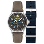 AVI-8 Hawker Hurricane McKellar Men's Grey Dual Time Watch