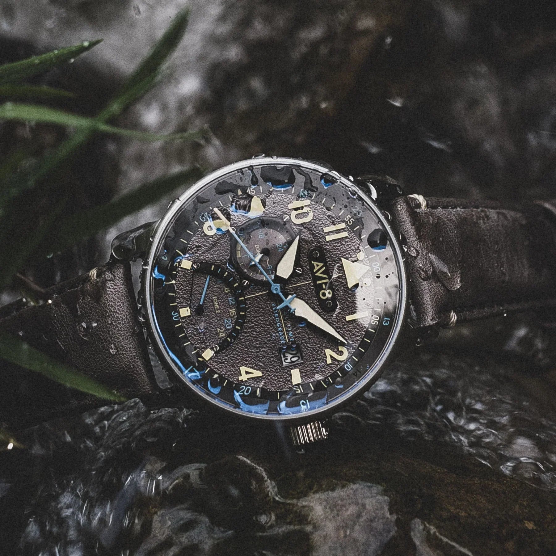 AVI-8 Hawker Hurricane McKellar Men's Grey Dual Time Watch