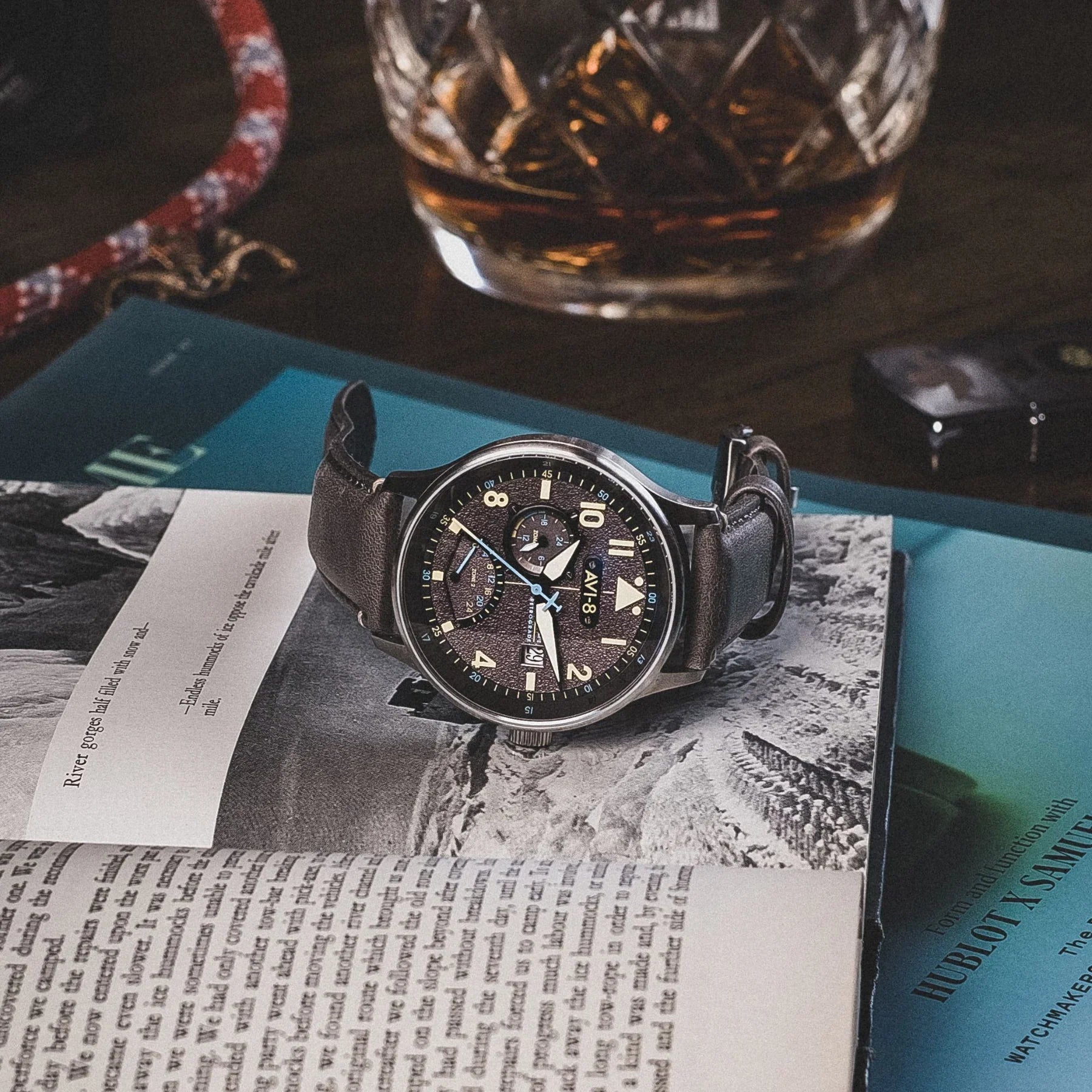 AVI-8 Hawker Hurricane McKellar Men's Grey Dual Time Watch