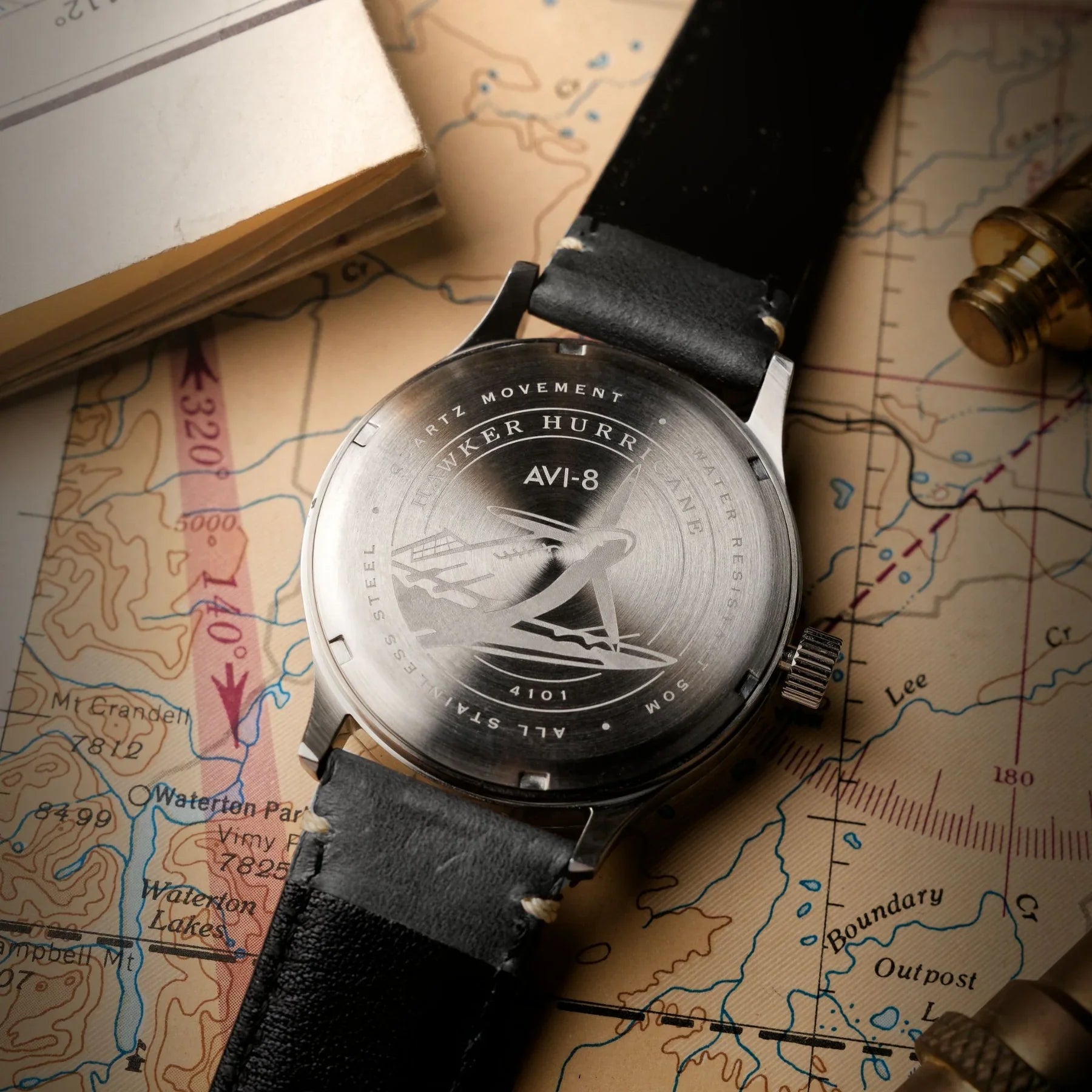 AVI-8 Hawker Hurricane McKellar Men's Grey Dual Time Watch