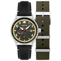 AVI-8 McKellar Dual Time Green Leather Watch
