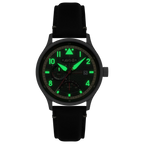 AVI-8 McKellar Dual Time Green Leather Watch