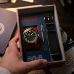 AVI-8 Hawker Hurricane McKellar Men's Black Brown Dual Time Watch