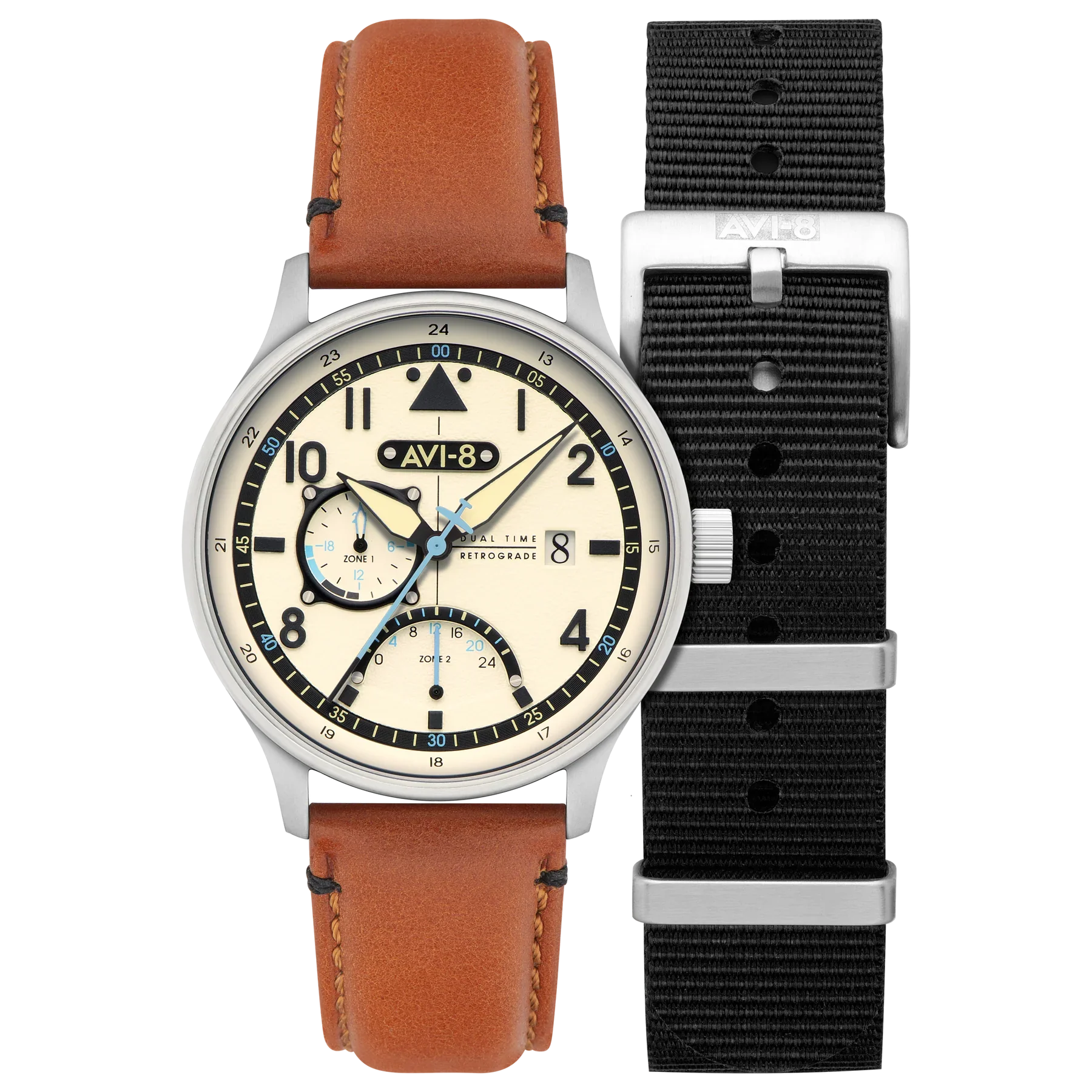 AVI-8 Hawker Hurricane McKellar Men's Beige Dual Time Watch