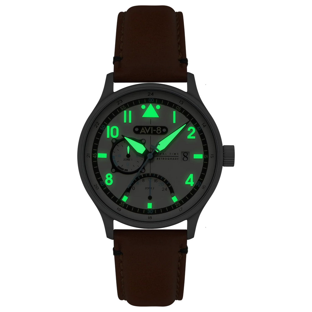 AVI-8 Hawker Hurricane McKellar Men's Beige Dual Time Watch