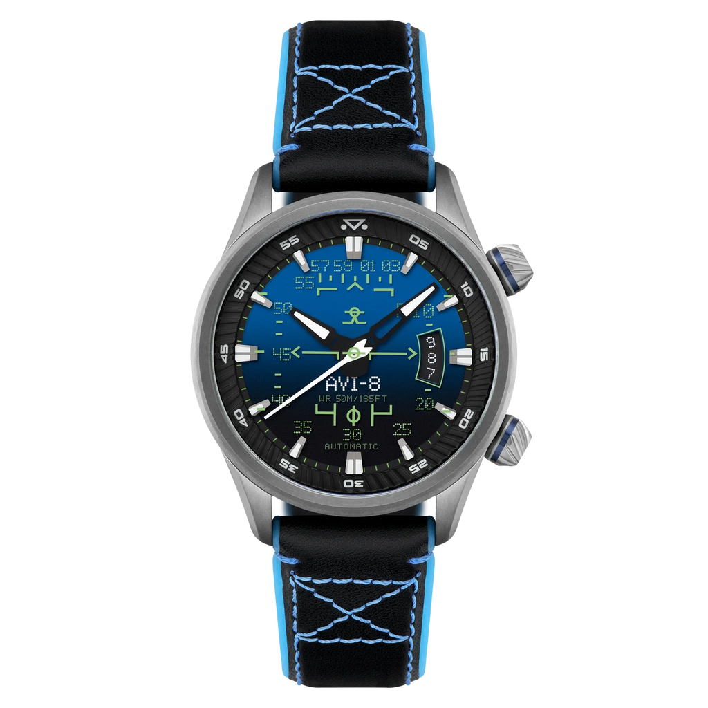 AVI-8 Hawker Harrier HUD Men's Blue Automatic Watch
