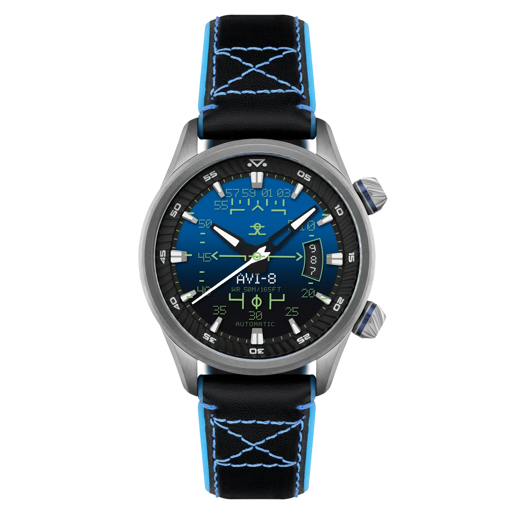 AVI-8 Hawker Harrier HUD Men's Blue Automatic Watch