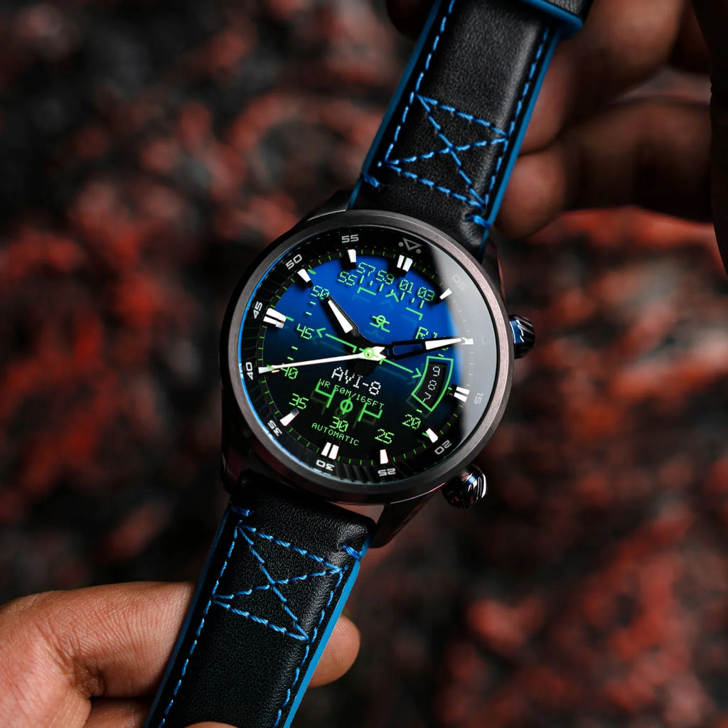 AVI-8 Hawker Harrier HUD Men's Blue Automatic Watch