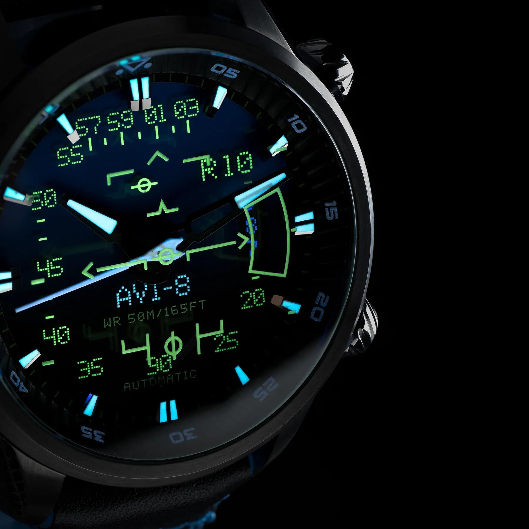 AVI-8 Hawker Harrier HUD Men's Blue Automatic Watch