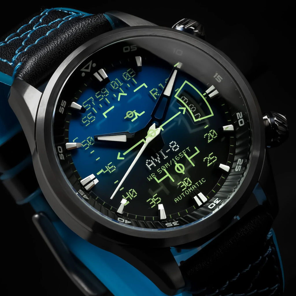 AVI-8 Hawker Harrier HUD Men's Blue Automatic Watch