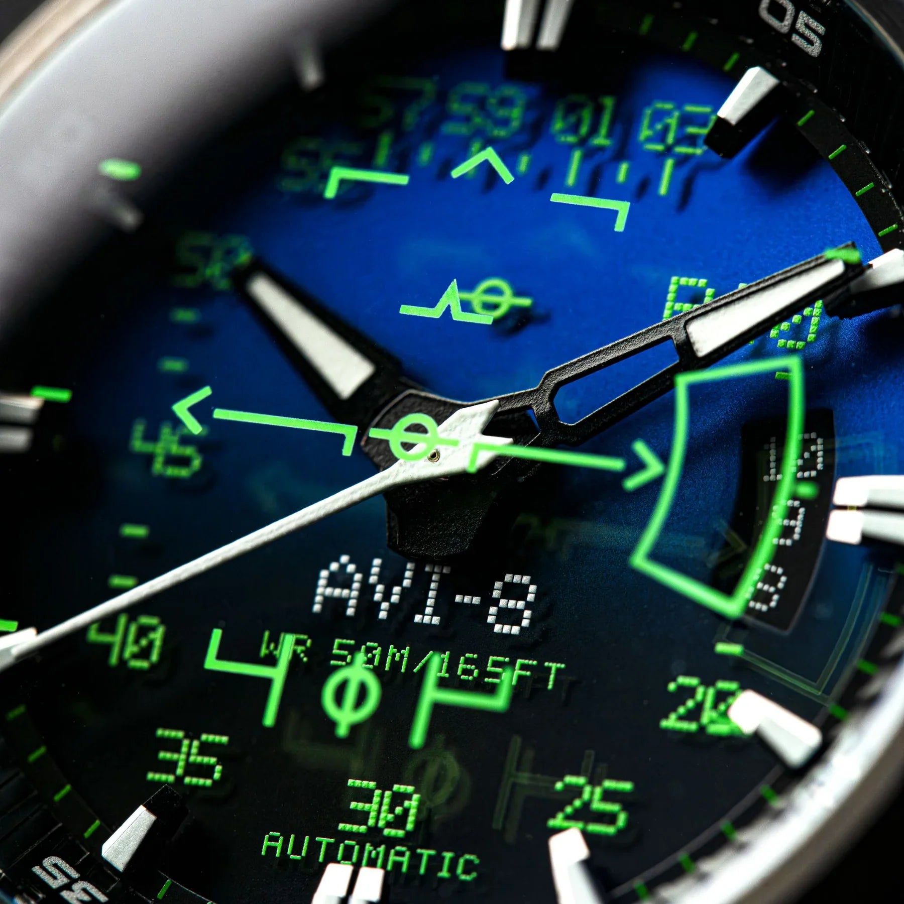 AVI-8 Hawker Harrier HUD Men's Blue Automatic Watch