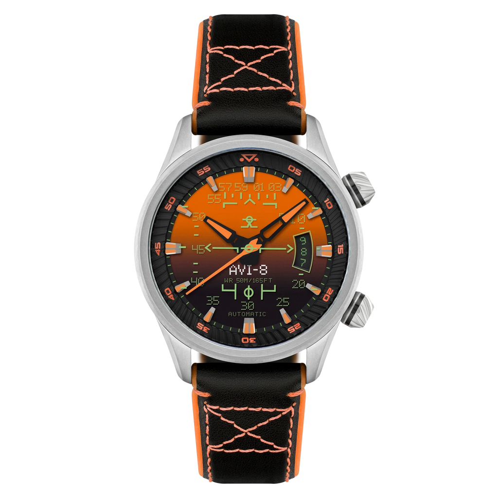 AVI-8 Hawker Harrier HUD Men's Orange Automatic Watch