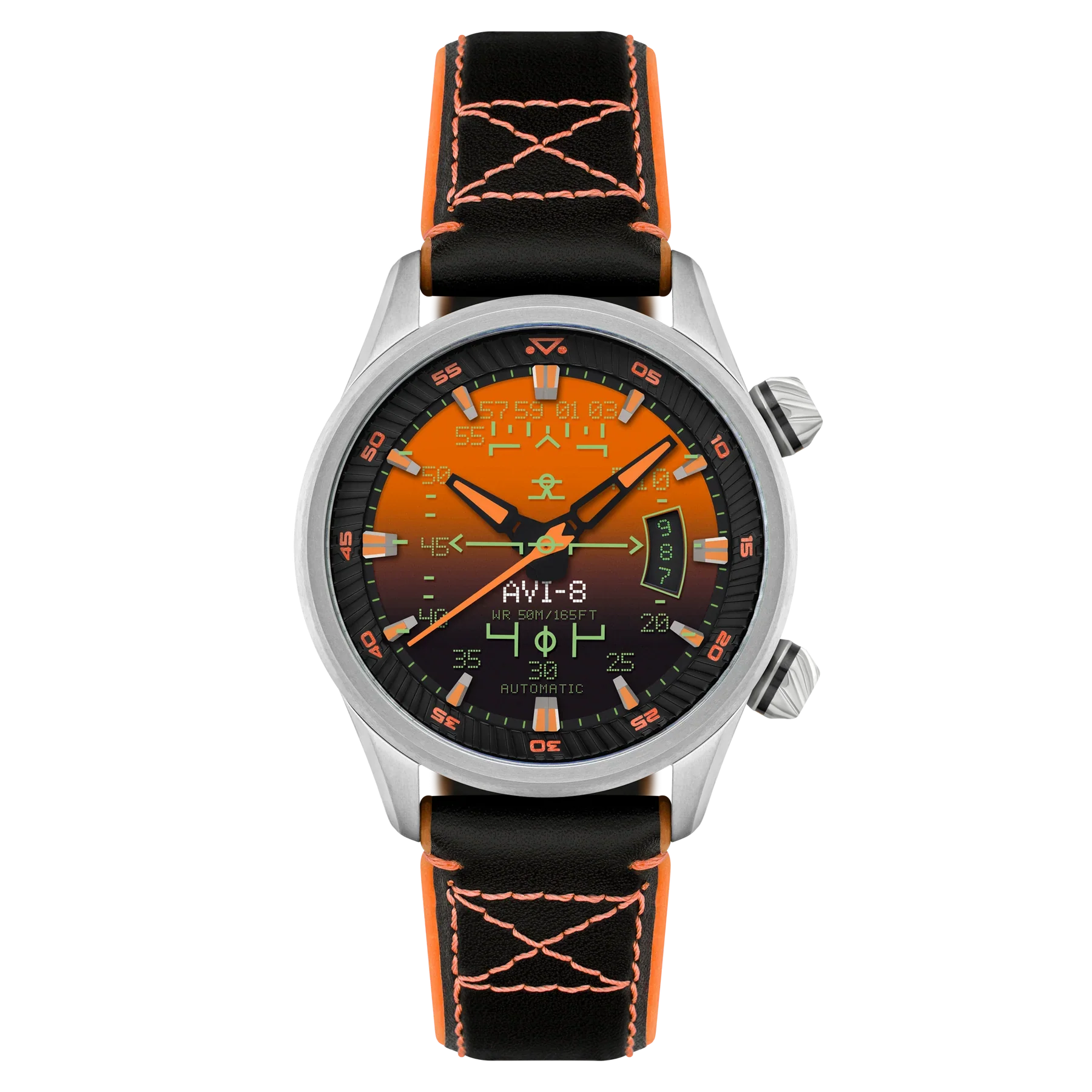 AVI-8 Hawker Harrier HUD Men's Orange Automatic Watch