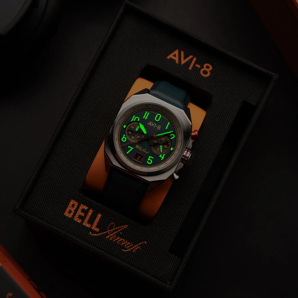 AVI-8 Bell X-1 Machbuster Chronograph Blue Watch