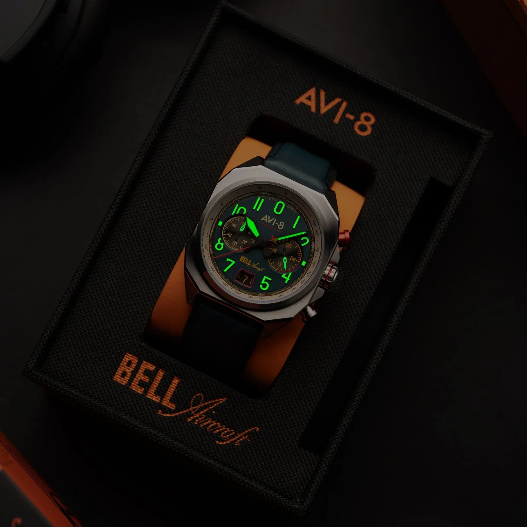 AVI-8 Bell X-1 Machbuster Chronograph Blue Watch