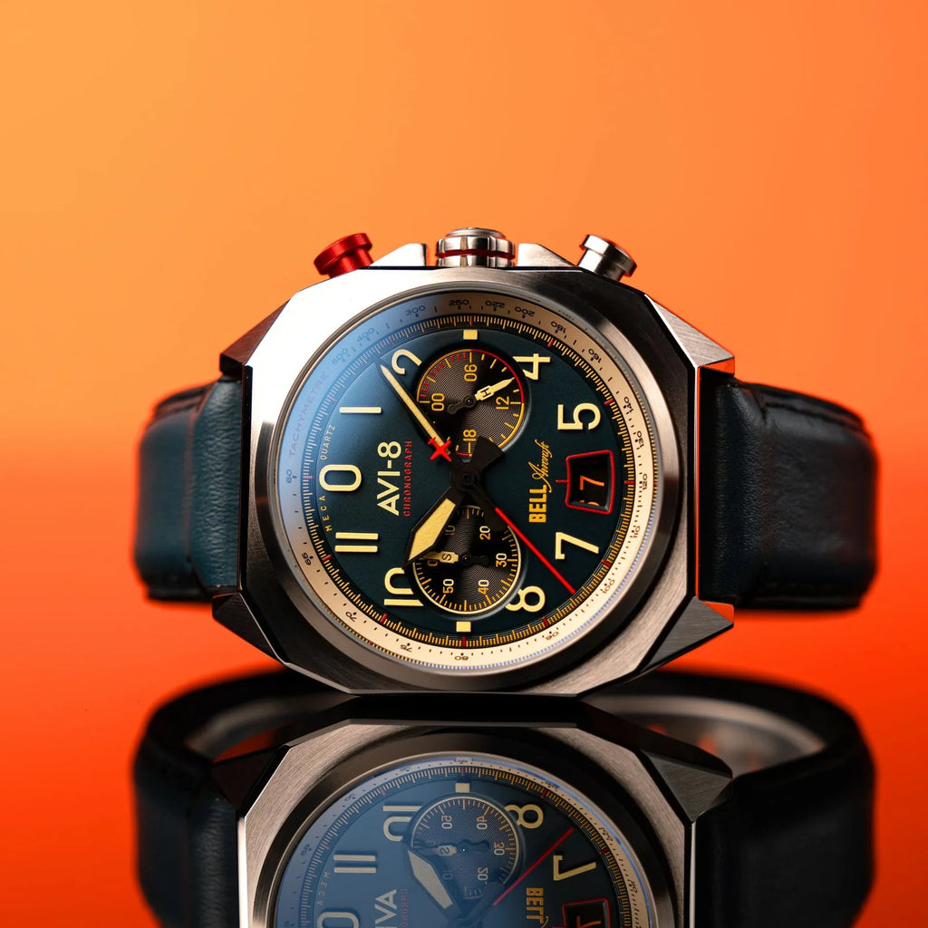 AVI-8 Bell X-1 Machbuster Chronograph Blue Watch