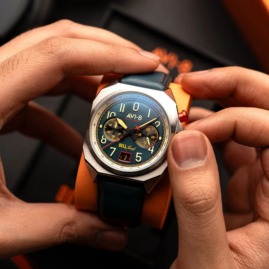 AVI-8 Bell X-1 Machbuster Chronograph Blue Watch