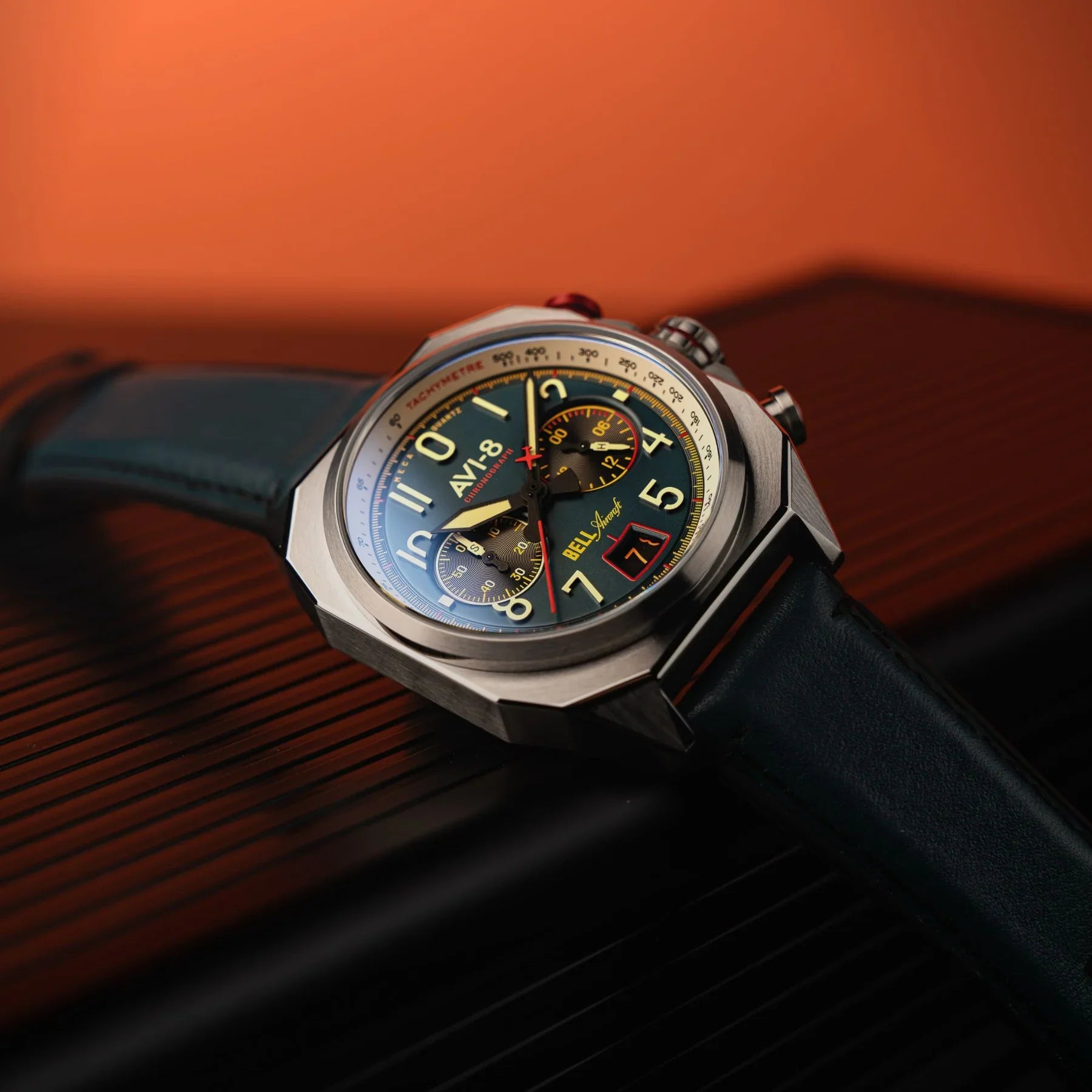 AVI-8 Bell X-1 Machbuster Chronograph Blue Watch
